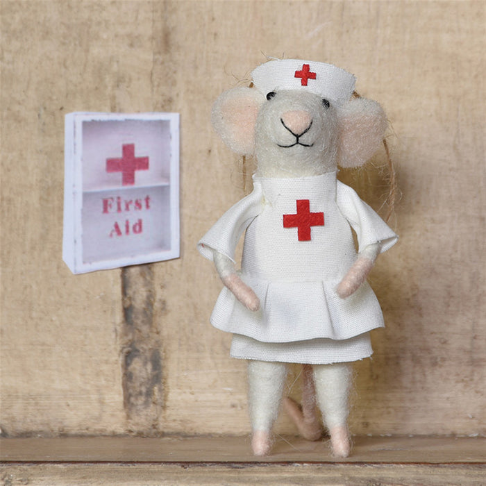 Nurse Mouse Ornament