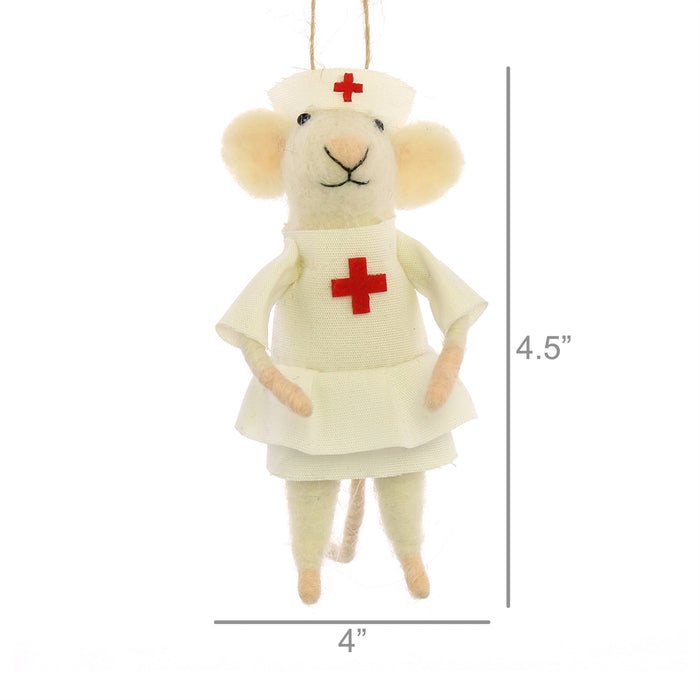 Nurse Mouse Ornament