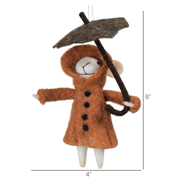 Umbrella Girl Mouse Ornament