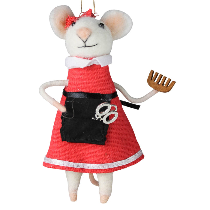 Hairdresser Mouse Ornament