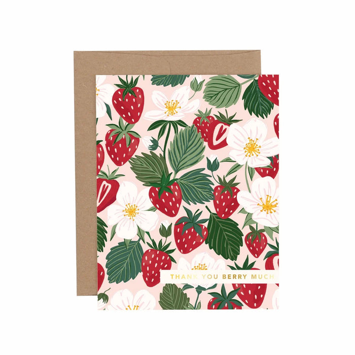 Thank You Berry Much Strawberry Card