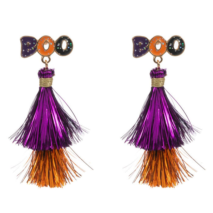 Halloween Characters w Tassel Post Earring