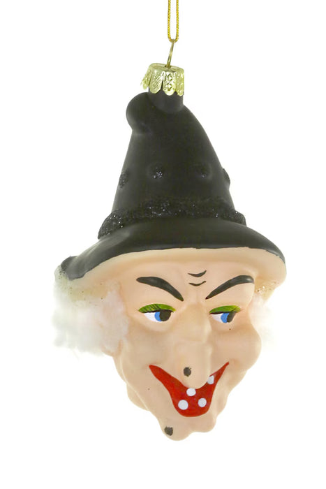 Vintage Witch Doll Head Ornament