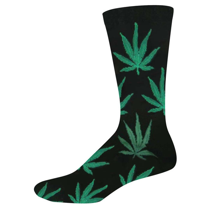 Pot Leaves Black Socks