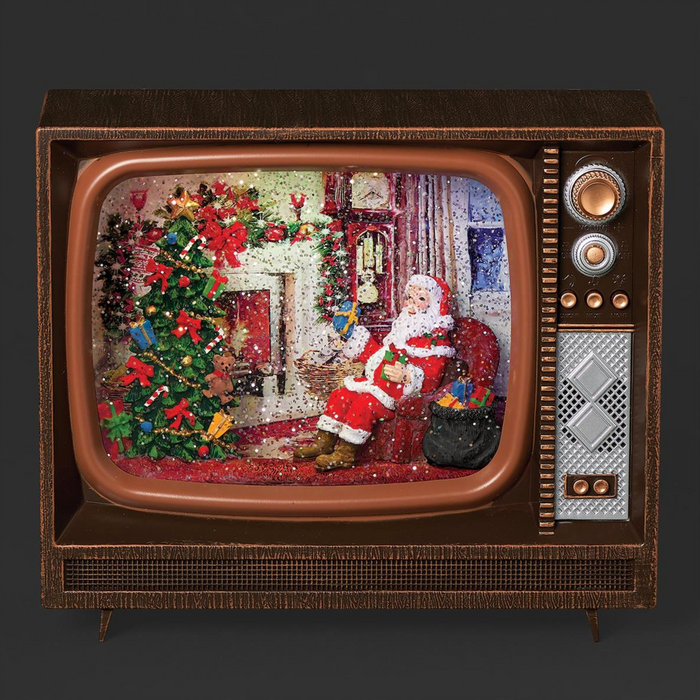 8.25" H Lighted Snowglobe - Living Room Santa