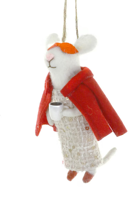 Coffee Queen Mouse Ornament