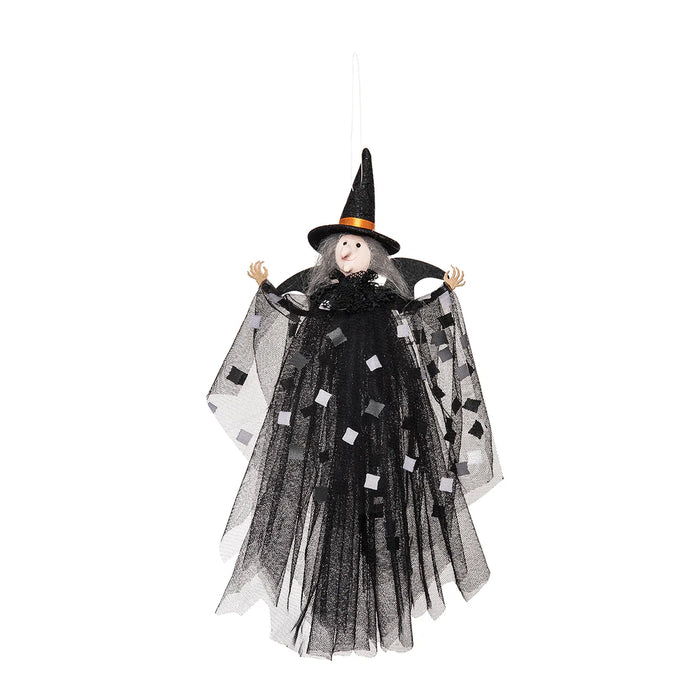 Black & Silver Witch Ornmaent