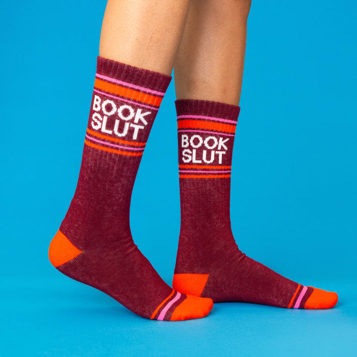 Book Slut Gym Crew Socks - Funny Gift for Book Lovers