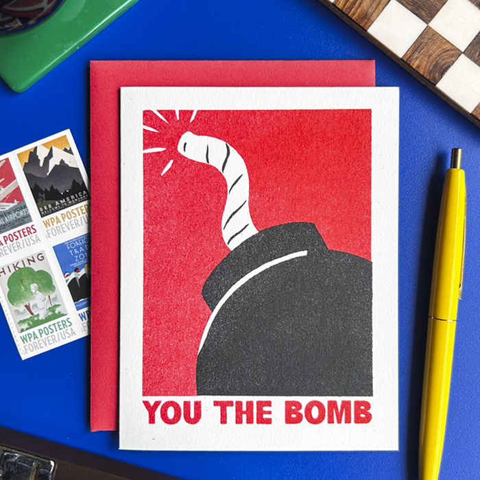 You the B o m b - Risograph Card