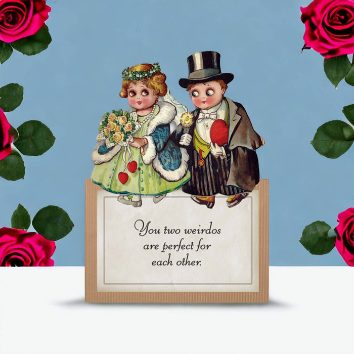 Macabre Wedding Engagement Card for Perfect Weirdos