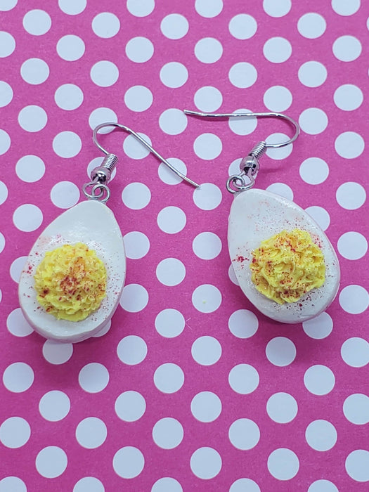 Deviled Eggs Earrings, Egg Earrings, BBQ Earrings