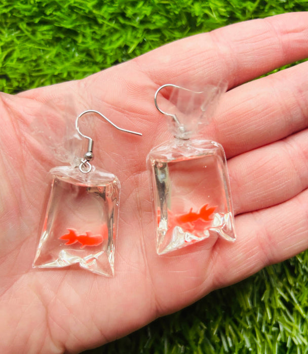 Orange Goldfish Earrings