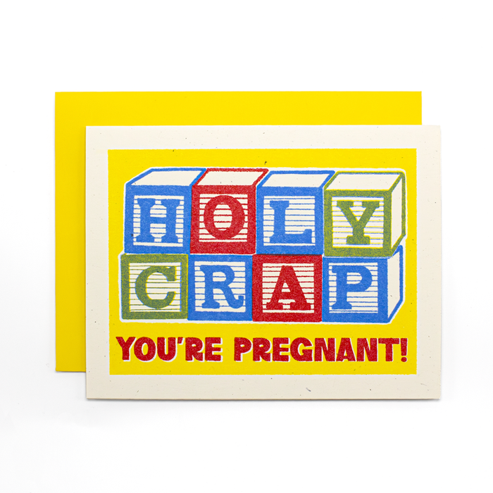 Holy Crap You're Pregnant - Risograph Card
