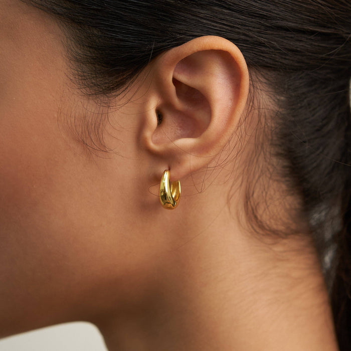 18K Gold 16mm Zenith Hoops