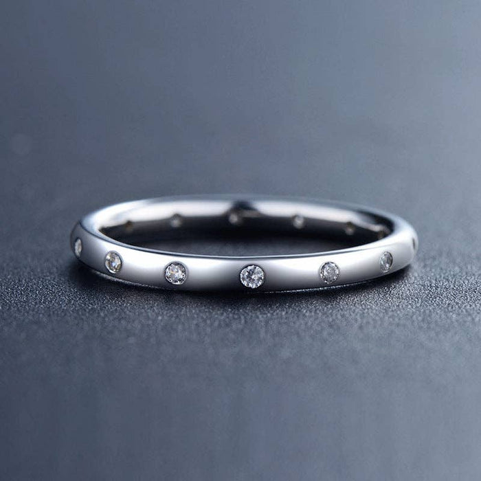 Dainty Minimalist Stacking Band Ring in 925 Sterling Silver
