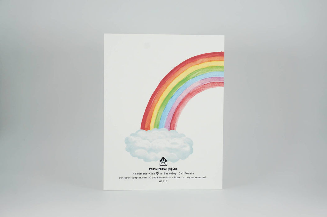 Rainbow Cat Birthday Greeting Card