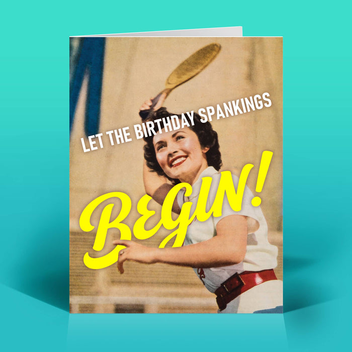Birthday Spankings! Card