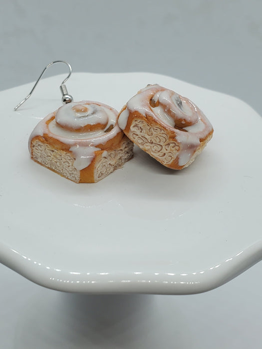 Cinnamon Roll Earrings, Roll Earrings, Bread Earrings