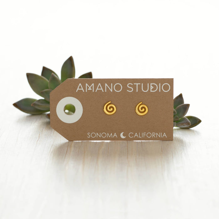 Spiral Stud Earrings