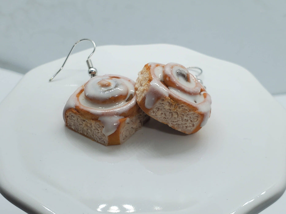 Cinnamon Roll Earrings, Roll Earrings, Bread Earrings