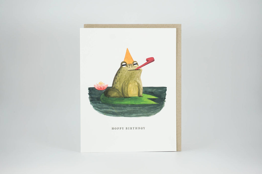 Hoppy Birthday Party Frog Greeting Card