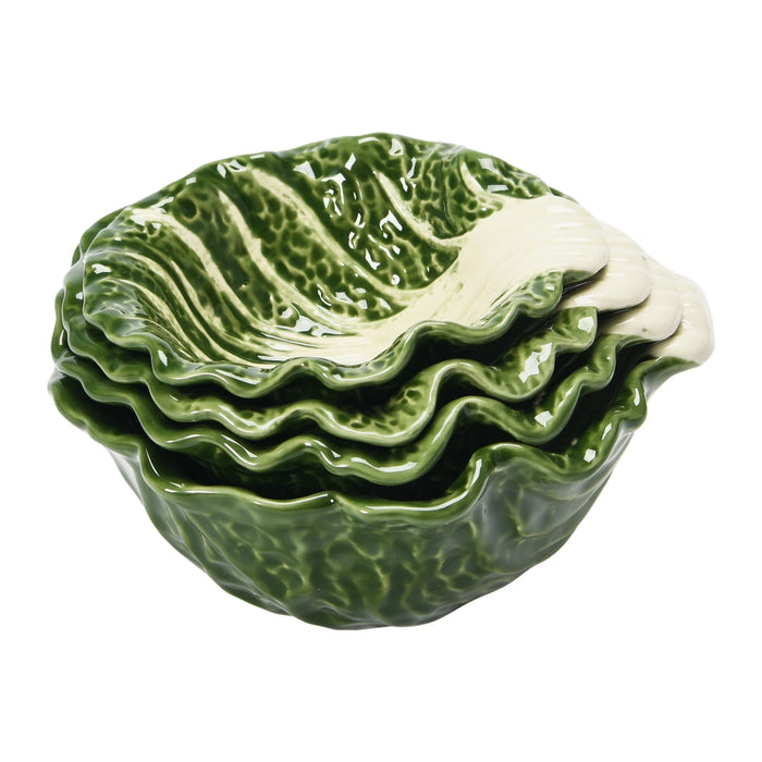 Nesting Cabbage Bowls Ceramic