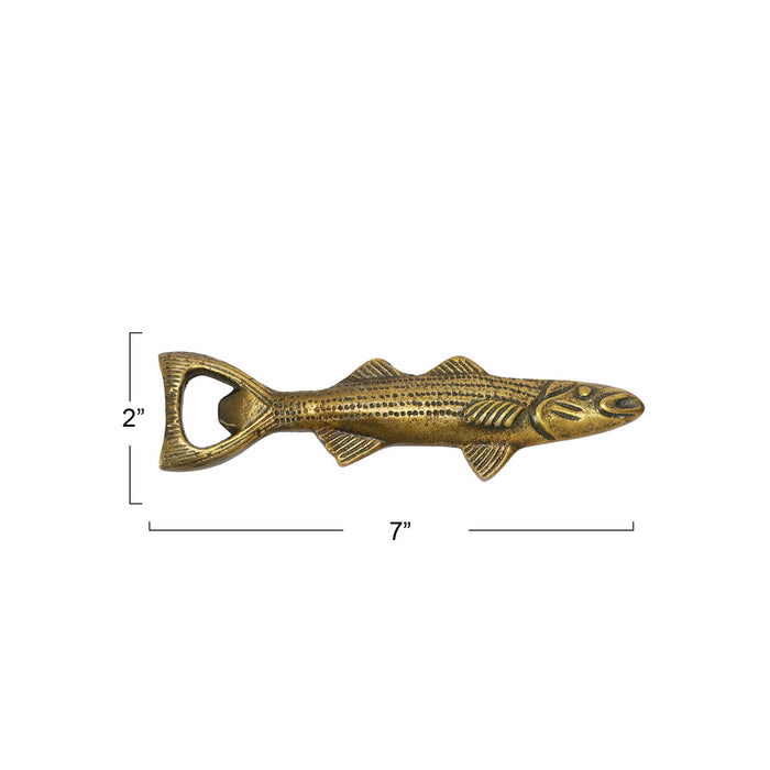 Cast Aluminum Fish Bottle Opener