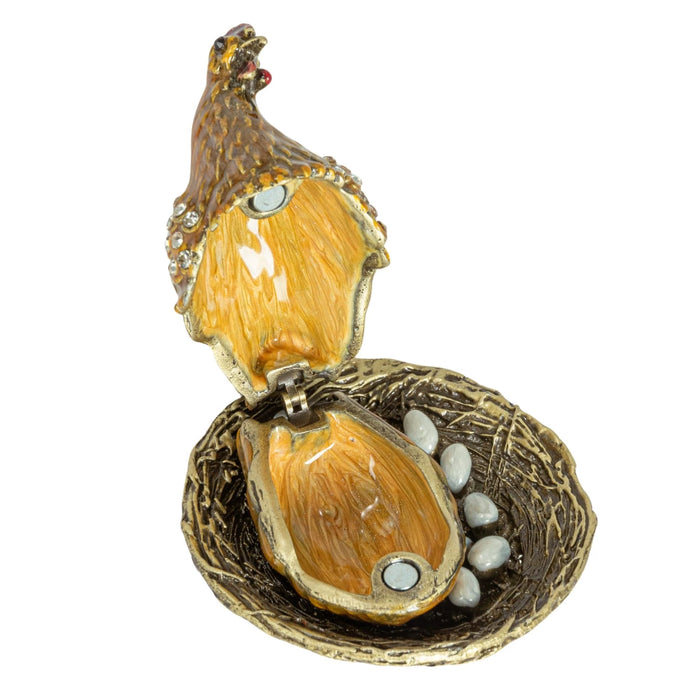 Hen Shaped Trinket Box