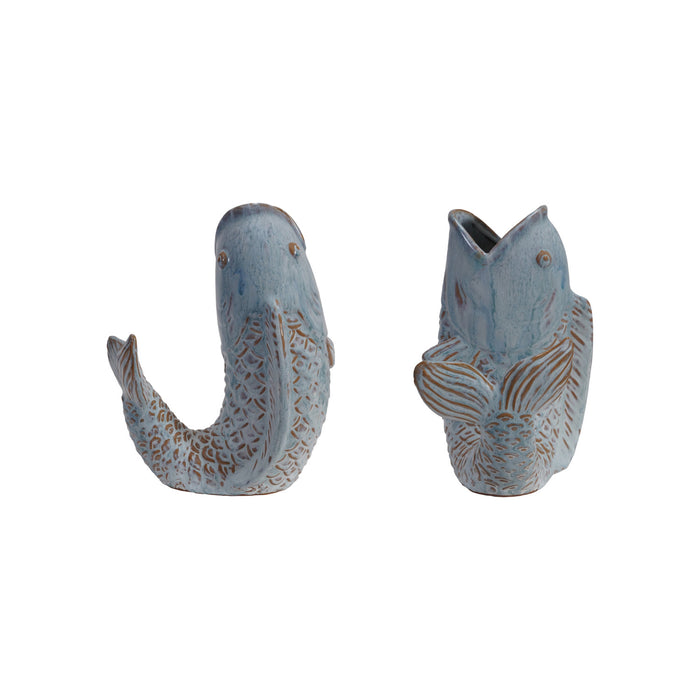 Reactive Glaze Fish Vase