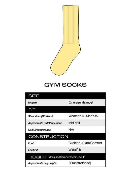 Dirty Words Gym Crew Socks