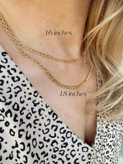 18k Gold Filled 3.5mm Figaro Mariner "Figarucci" Chain