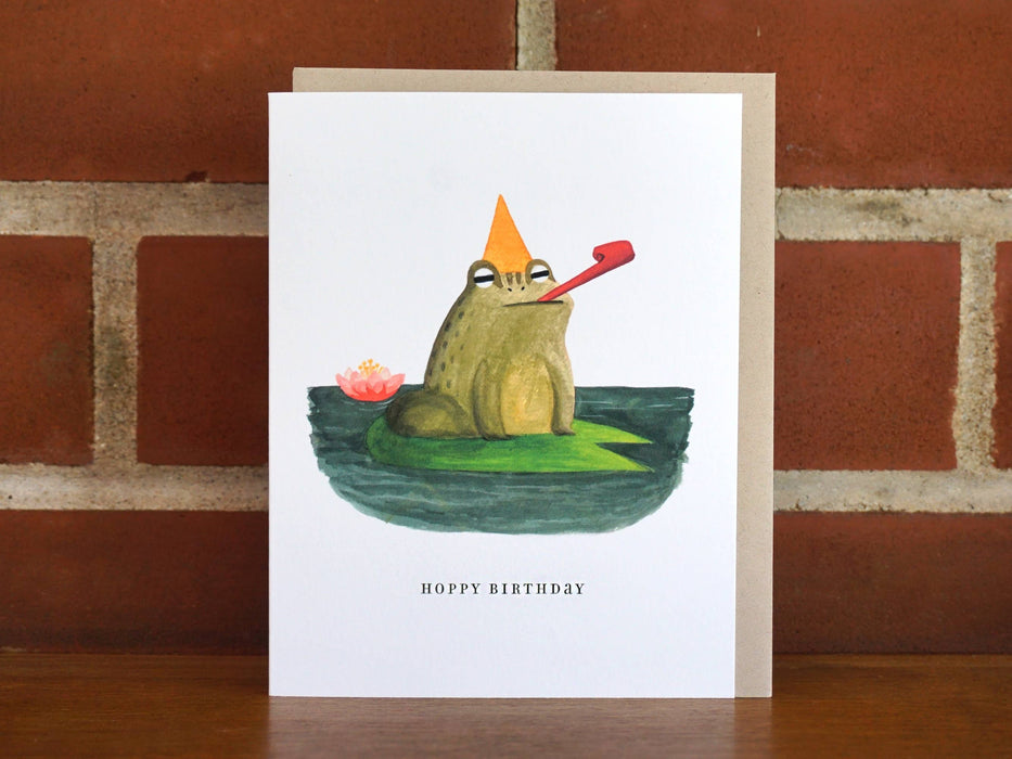 Hoppy Birthday Party Frog Greeting Card