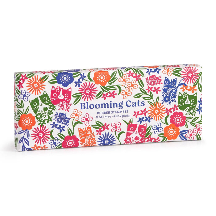 Blooming Cats Rubber Stamp Set