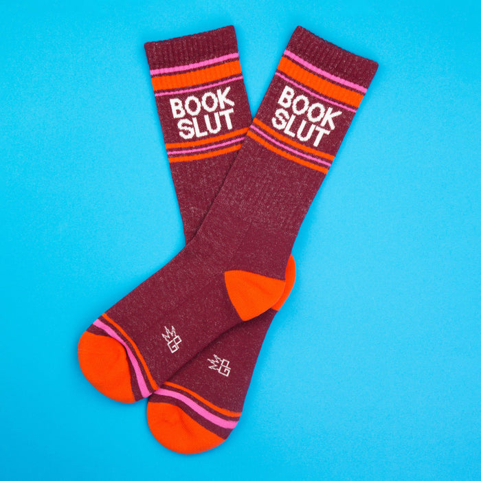Book Slut Gym Crew Socks - Funny Gift for Book Lovers