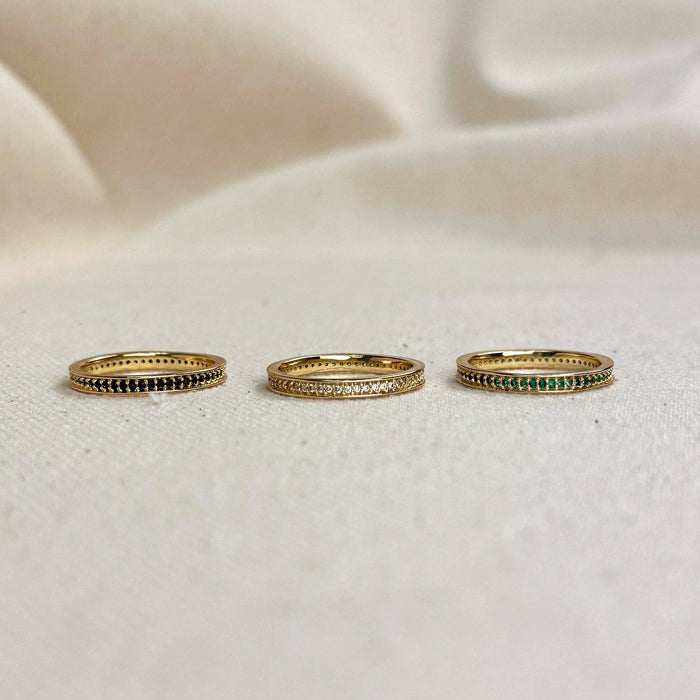 18k Gold Filled Eternity CZ Band Ring