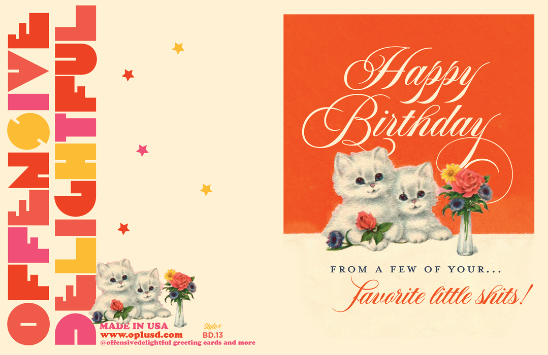 LITTLE SHITS! Kitten Card