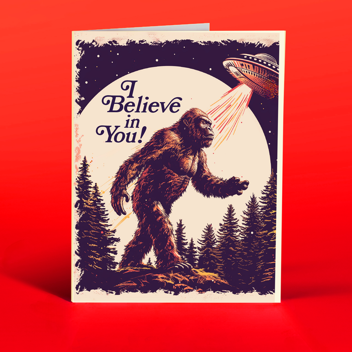 YETI BELIEVES! funny greeting card