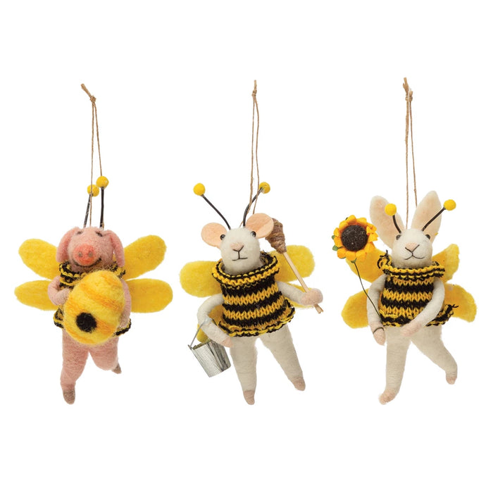 Wool Felt Bee Costume Animal Ornaments