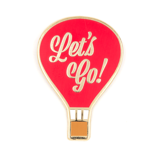 Let's Go Hot Air Balloon Enamel Pin